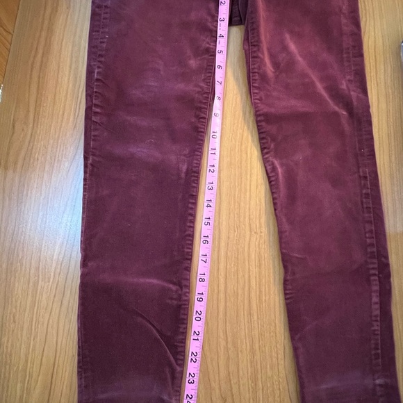 J Crew velvet pants, dark red/burgundy - Picture 5 of 6